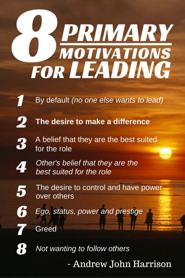 8 Primary Motivations to lead